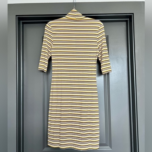 NWT Monte the Label Ribbed Stripe Turtleneck Dress Size M - Picture 2 of 4